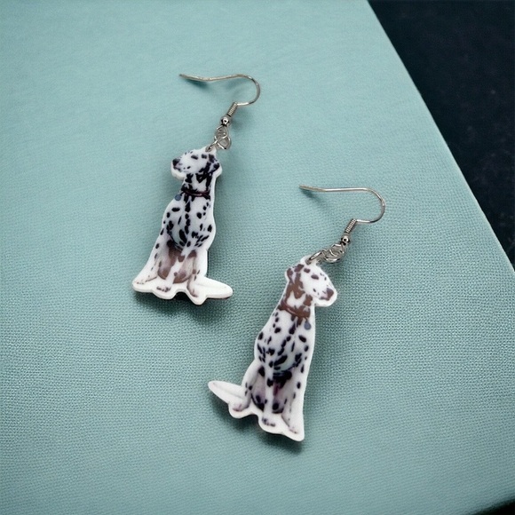 Charming NWT Dalmatian Earrings - Perfect Dog Mom Jewelry, Cute Dog Accessories! - Picture 3 of 6